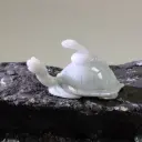 白玉小飄花玄武北方靈獸擺件