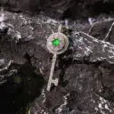 高冰綠時光鑰匙吊墜送925銀項鏈 [危地馬拉翡翠]