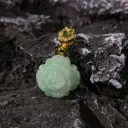 甜果綠會卡玫瑰花吊墜