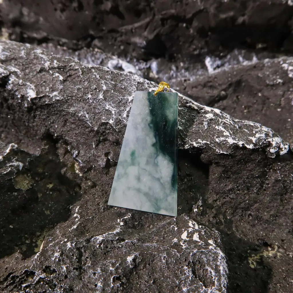 冰飄藍水花無事牌18K