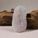 白底飄紫大象站觀音掛牌