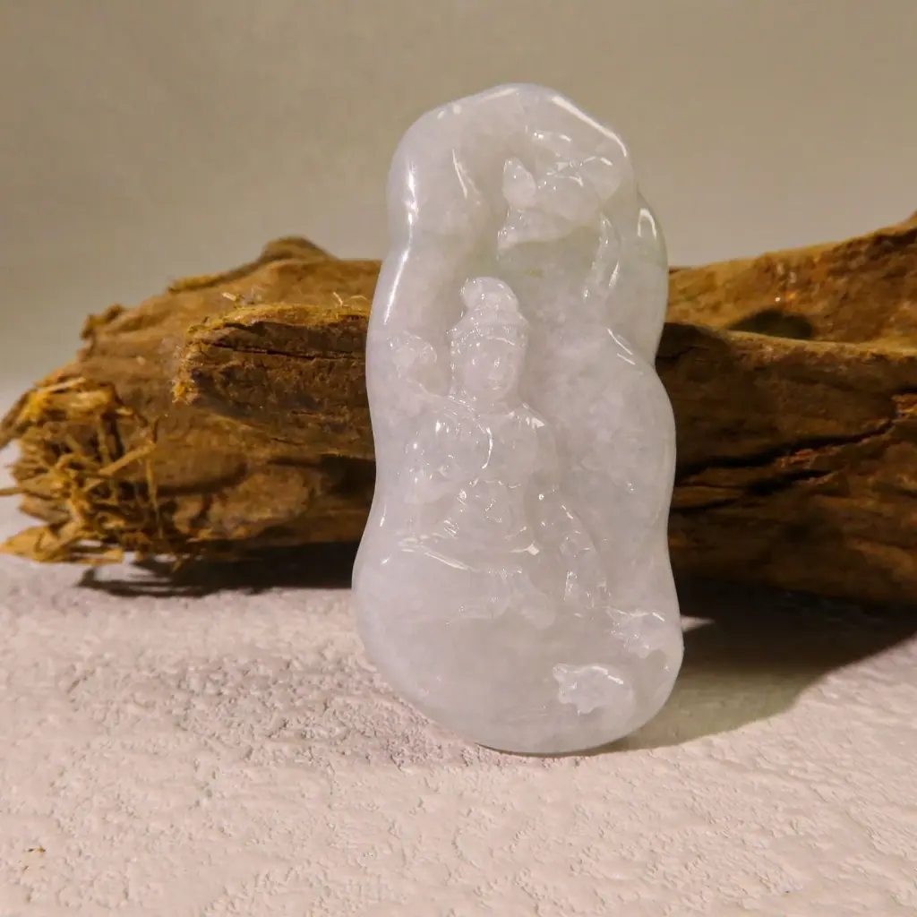 白冰飄一絲綠雪中蓮大勢至菩薩