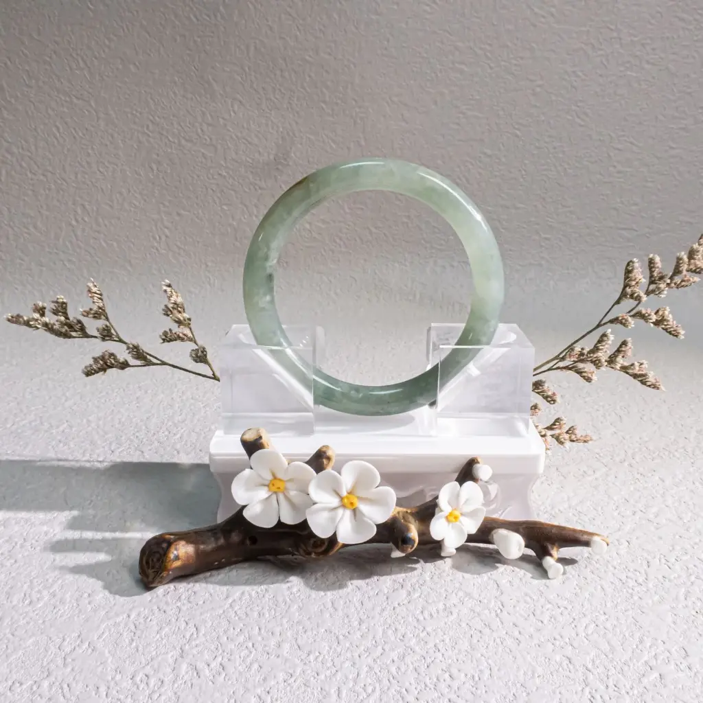 [SJCF-08500] 芙蓉湖水綠冰底飄黃翡圓條55.6mm
