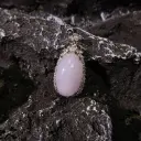 淡粉紫橢圓蛋面設計款吊墜