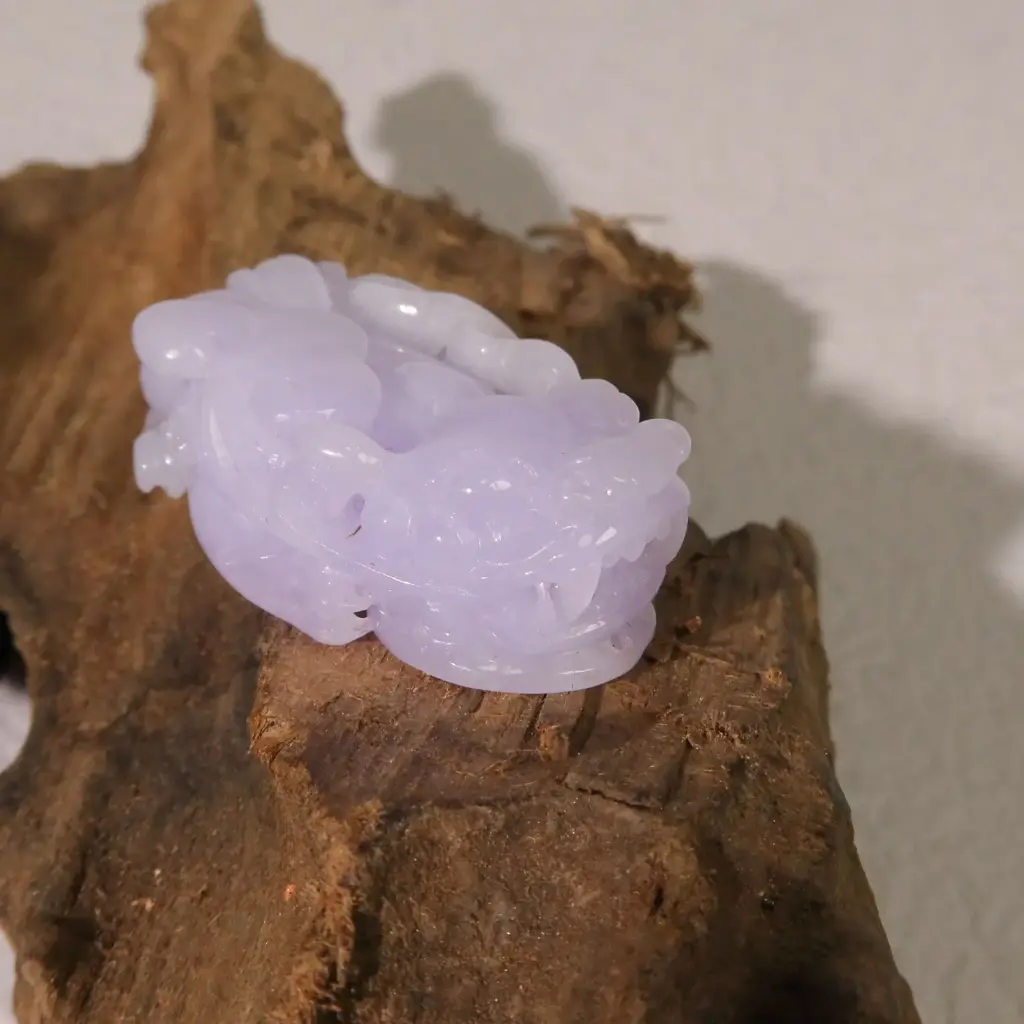 冰紫羅蘭招財如意貔貅吊墜擺件