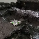 小白冰種蛋面宮庭風戒指