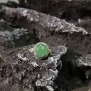 冰湖水綠滿綠蛋面戒指