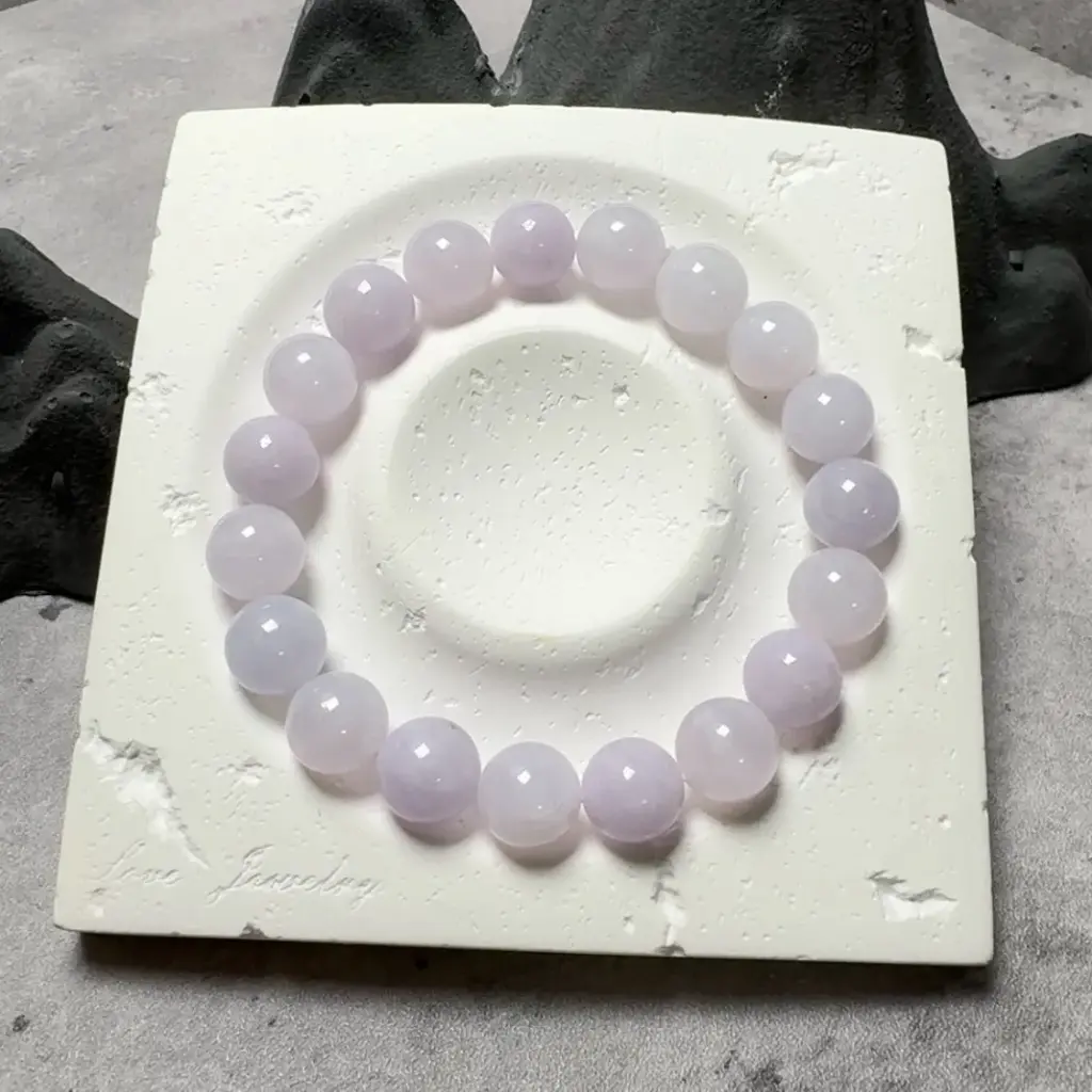 春彩淡粉紫卡10mm手串