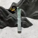 翡翠白玉飄花龍柱玉吊墜