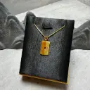 天然黃翡招財無事牌18K