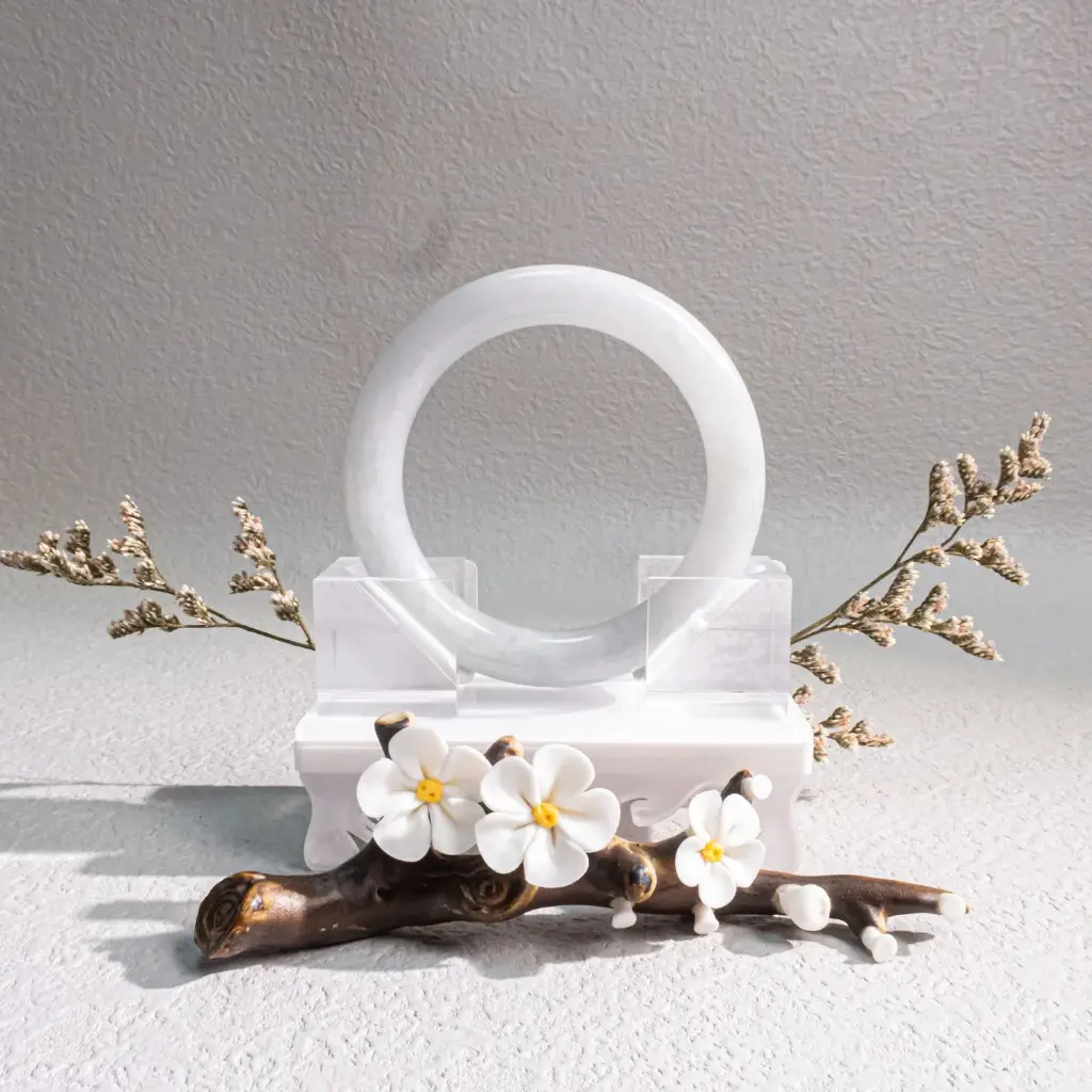 白翡翠圓條56.3mm