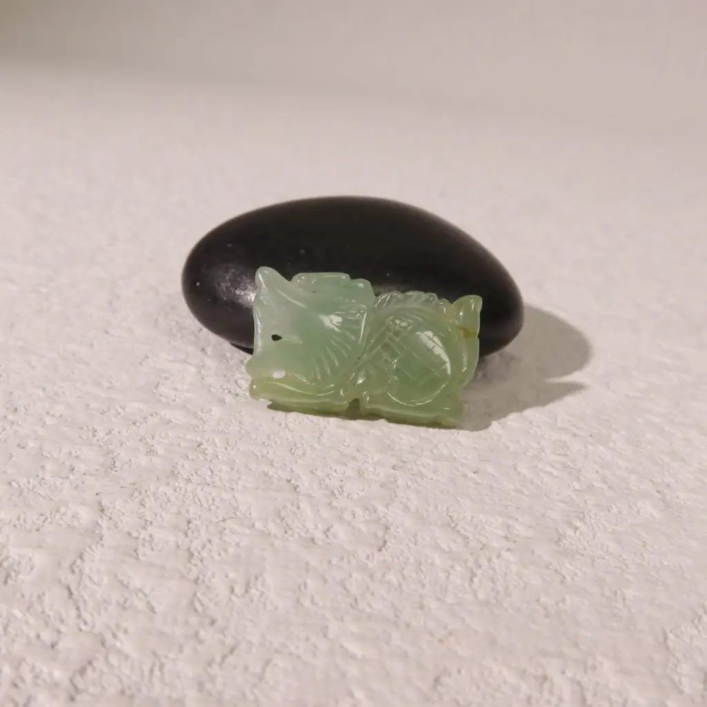 黃陽綠麒麟吊墜小冰件