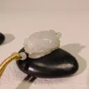 白冰龍龜飄綠小擺件 - 俏色巧雕